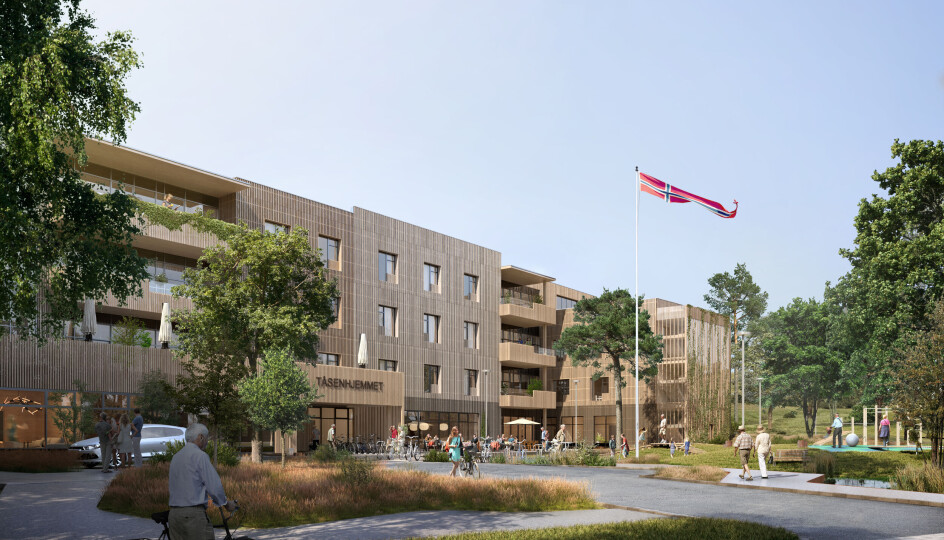Tåsenhjemmet skal bygges i massivtre, skal være et nullutslippsbygg som miljøsertifiseres etter BREEAM, og blir et forbildeprosjekt i FutureBuilt. Tåsenhjemmet skal bygges i massivtre, skal være et nullutslippsbygg som miljøsertifiseres etter BREEAM, og blir et forbildeprosjekt i FutureBuilt.