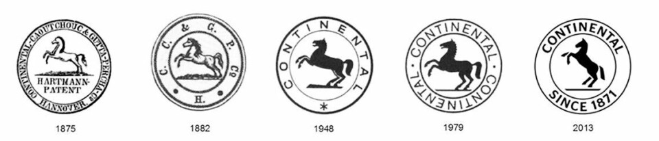 LOGO: Det hele startet med produksjon av vogner med hesten som trekkdyr og motor, og slik har logoen utviklet seg.