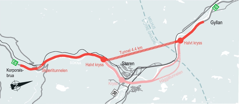 Nye Veier anbefaler Midtre Gauldal og Melhus kommune om å gå videre med tunnelalternativet forbi Støren. Denne løsningen er bedre for både miljø og økonomi.