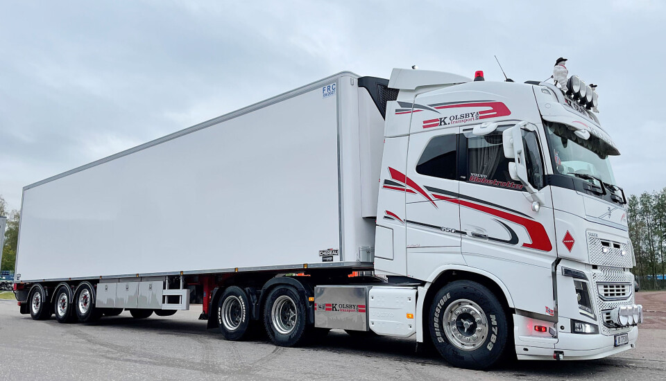 NY: Denne thermotralla fra Chereau er første ny henger på lenge hos K. Olsby Transport.