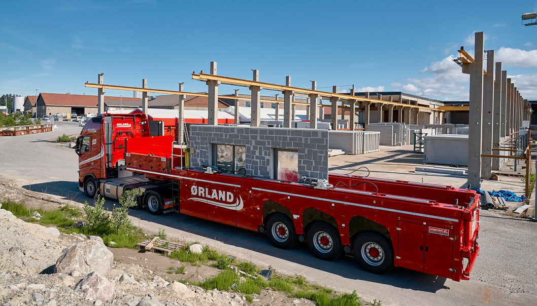 Tre semitrailere for stående betongelementer er blant de mange semiene Vestlandske Trailer skal levere til Ørland Transport i 2022.