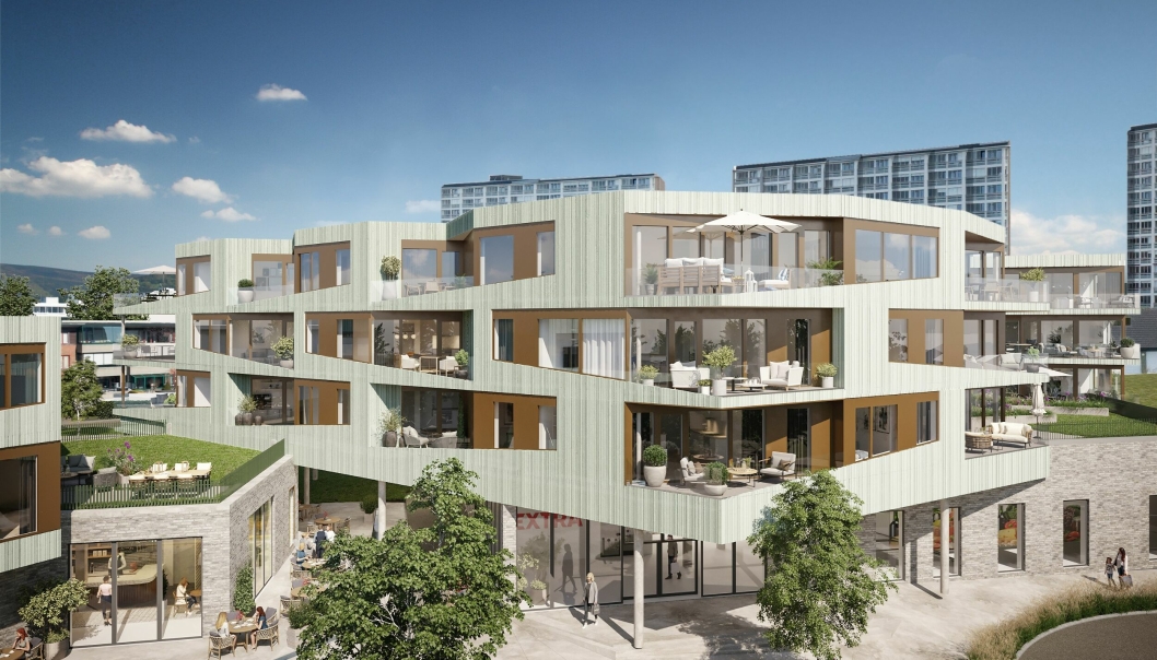 Madla Tress skal ha 39 leiligheter og næringslokaler, på Madla i Stavanger.