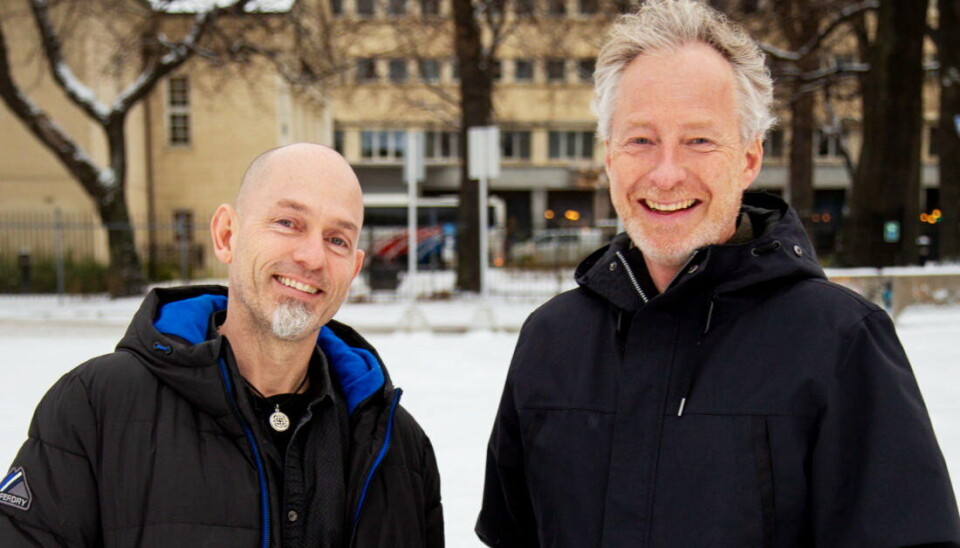 NYE TAK: Runar F. Daler (t.v.) er ny redaktør og Njål Hagen er ny journalist i Anleggsmaskinen.