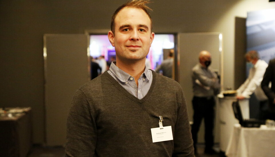 NY ROLLE: Andreas Walnum, her fra Fjellsprengningskonferansen i Oslo i november, har tatt over som kundeansvarlig gruvedrift i Pon Equipment AS. – Jeg har god støtte i en erfaren og dreven serviceorganisasjon, sier Walnum om gruvesatsingen.
