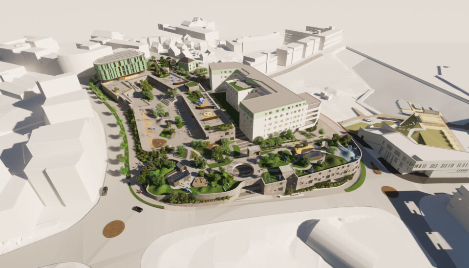 Skissetegning som viser hvordan Lervigskvartalet vil bli. Illustrasjon: Studio hoh og Bark arkitekter. Skissetegning som viser hvordan Lervigskvartalet vil bli. Illustrasjon: Studio hoh og Bark arkitekter.