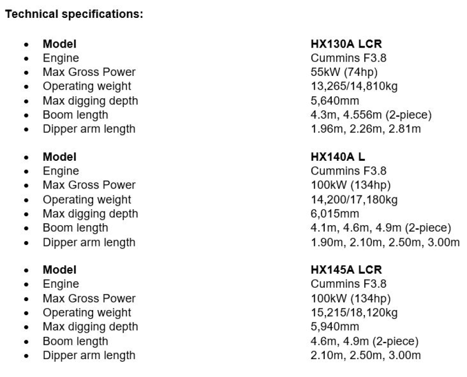 Tre nye gravemaskiner fra Hyundai