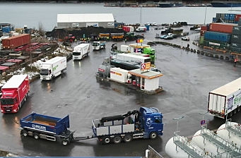 Fossilfri lastebilkonvoi til Oslo havn