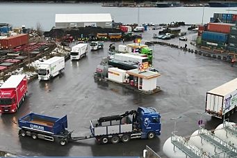 Fossilfri lastebilkonvoi til Oslo havn