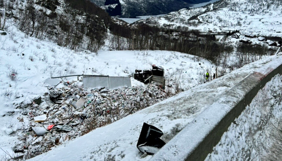 Det er mye å rydde etter utforkjøringen.