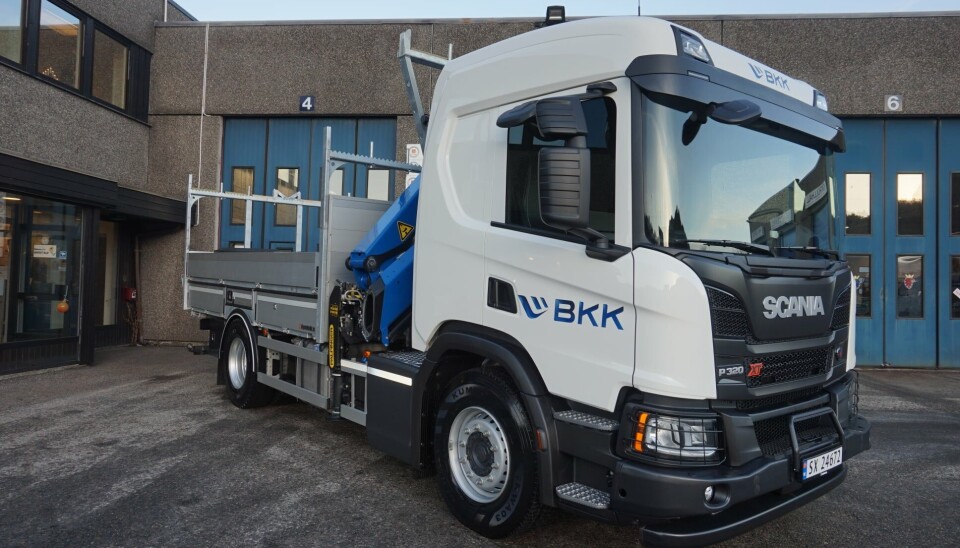 STØRRE: Også to større kranbiler bygget på Scania XT har BKK fått levert de siste månedene.