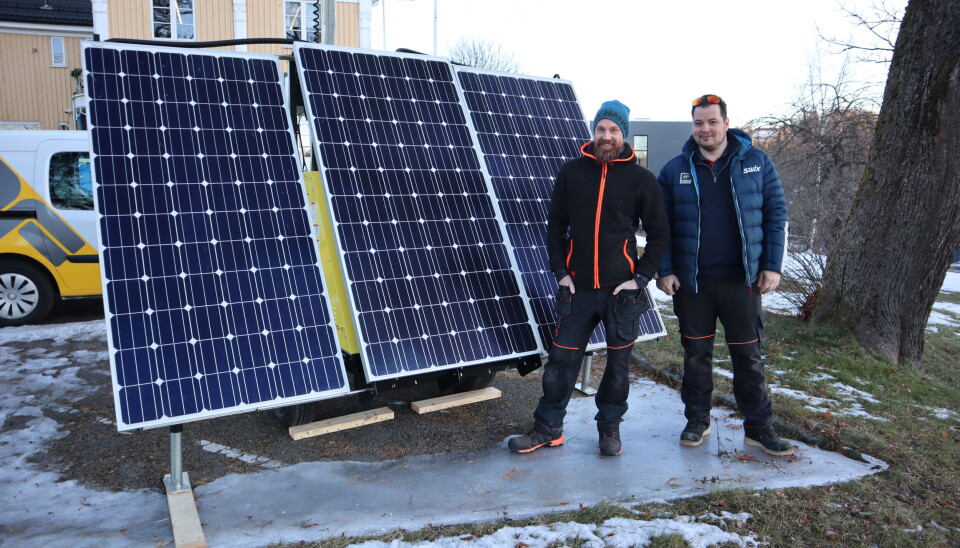 Aslak Solberg og Marius Engebretsen i Oslo Technical har jobbet med utviklingen av produktet. Aslak Solberg og Marius Engebretsen i Oslo Technical har jobbet med utviklingen av produktet.