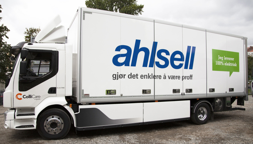ColliCare (bildet) og DB Schenker er samarbeidspartnere med Ahlsell på transport.
