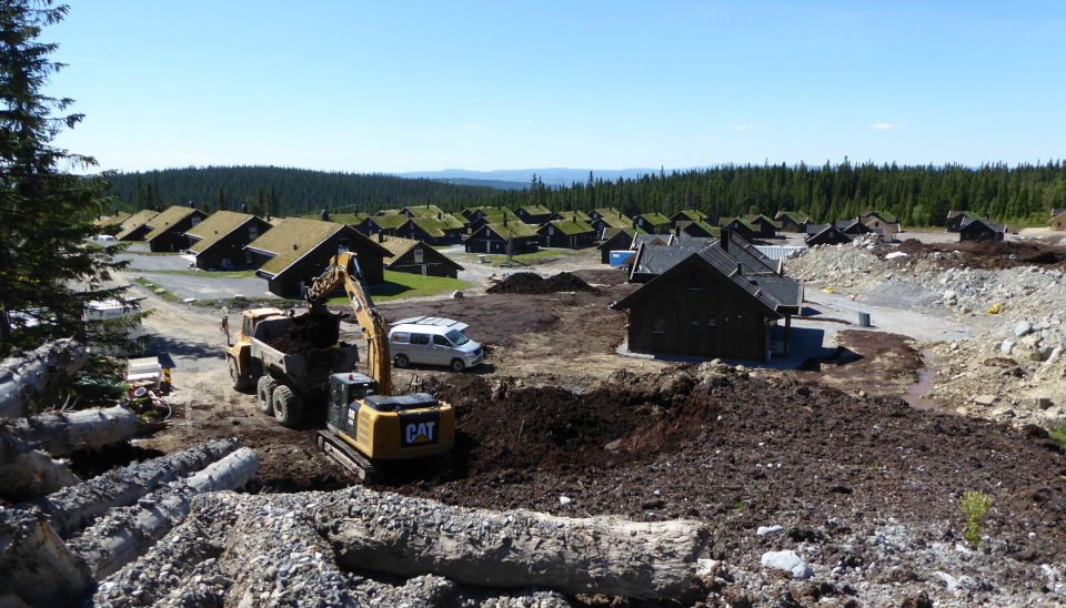 Når det bygges nytt, bygges det gjerne tett. Som her på Sjusjøen i Ringsaker kommune.