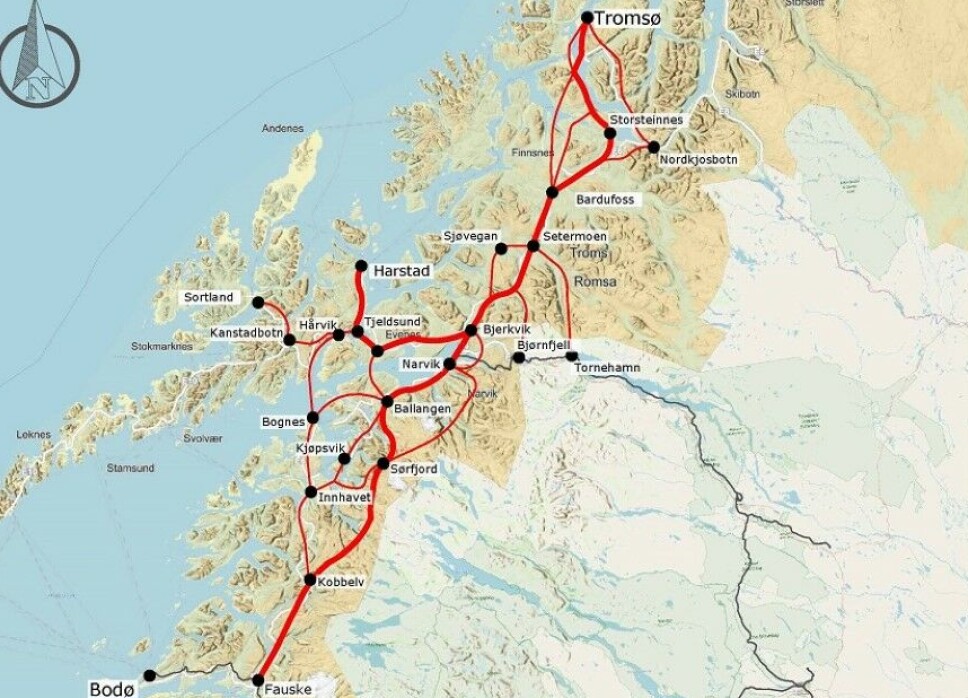 Skal undersøke jernbanemuligheter mellom Fauske og Tromsø