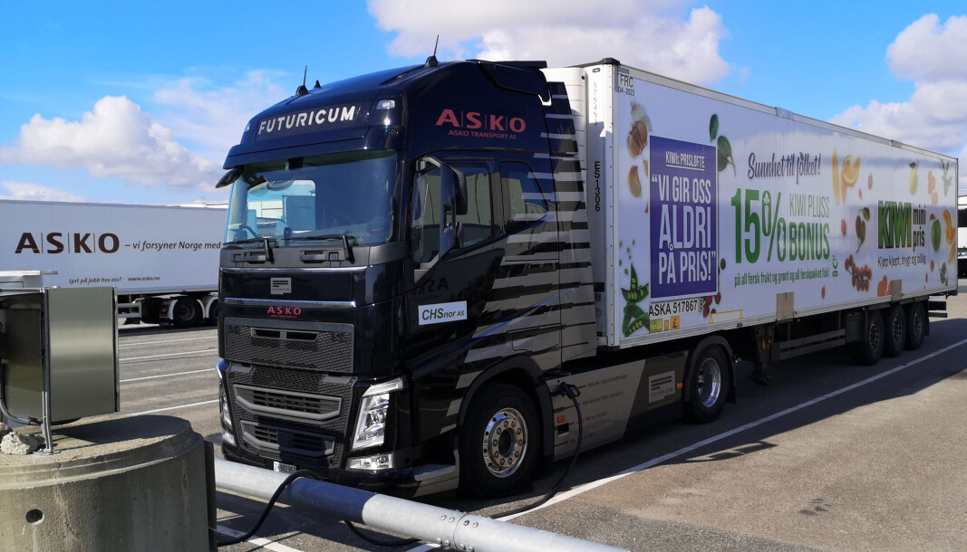 Bilens varemerke er Futuricum og er bygget på et Volvo-chassis. (Asko) Bilens varemerke er Futuricum og er bygget på et Volvo-chassis. (Asko)