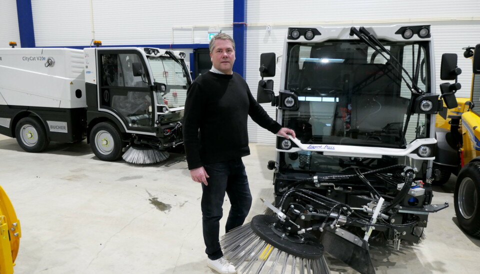 DEMO: Her kommer det eget demorom hvor vi får mulighet til å presentere hele maskinprogrammet vårt i Stave Maskin, sier adm. direktør Geir Mellum. Foto: Bjørn E. Eriksen DEMO: Her kommer det eget demorom hvor vi får mulighet til å presentere hele maskinprogrammet vårt i Stave Maskin, sier adm. direktør Geir Mellum. Foto: Bjørn E. Eriksen