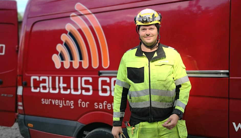 Geolog Sigmund Brekke Langelid er ny faglig ansvarlig og leder for feltoperasjoner i Cautus Geo.