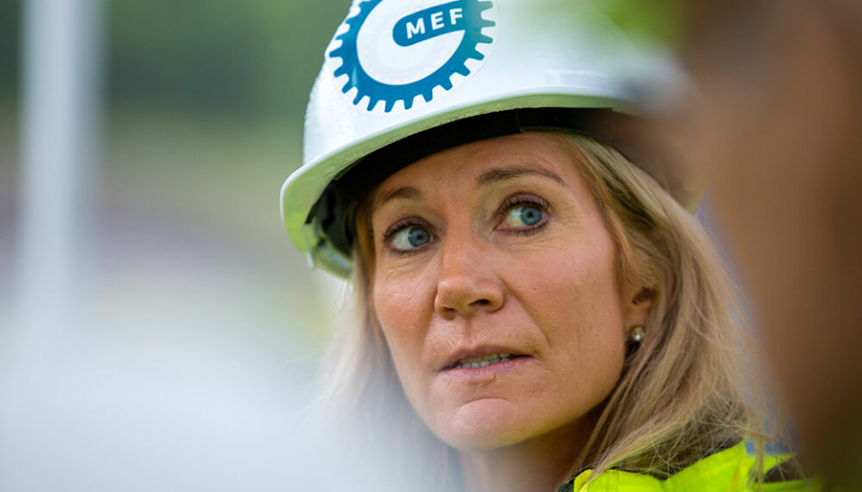 Adm. direktør i MEF, Julie Brodtkorb, krever strakstiltak fra regjeringen for å sikre norske arbeidsplasser innen anleggsbransjen.
