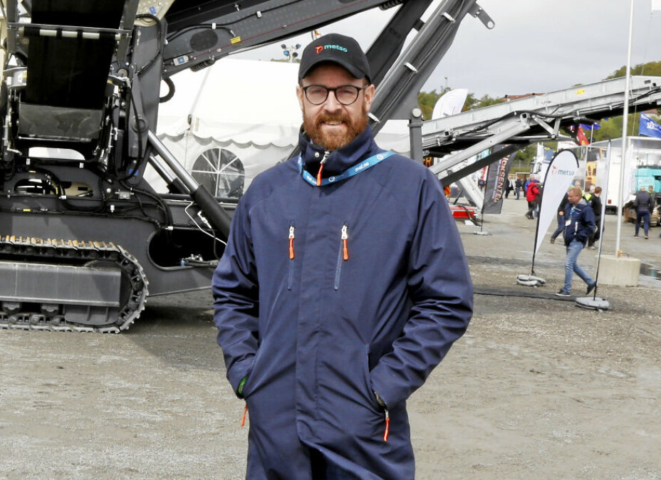 GLEDER SEG: Salgssjef Lars Jørgen Kjærås i Metso Outotec Norway AS.