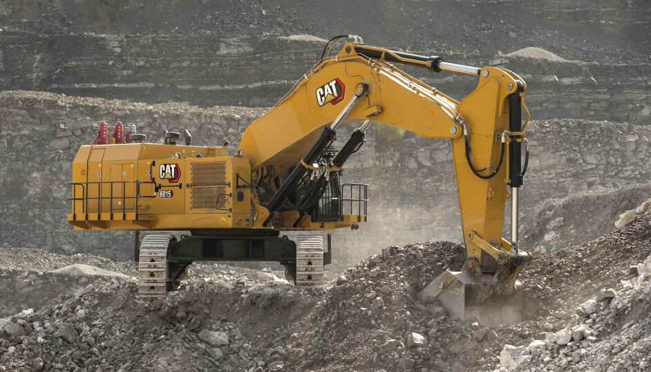 En slik Cat 6015, 150-tonner, gravemaskin skal settes i drift hos Feiring i 2023.