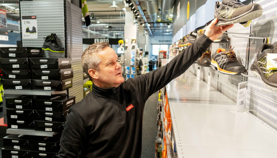 VALG: Be om profesjonell hjelp for å finne riktig arbeidssko og i riktig passform og størrelse, sier Jon Bronken i Tools Follo.