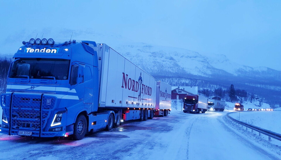60 TONN: Modulvogntog på flere norske veier kan bli en realitet. Dette er et illustrasjonsbilde.