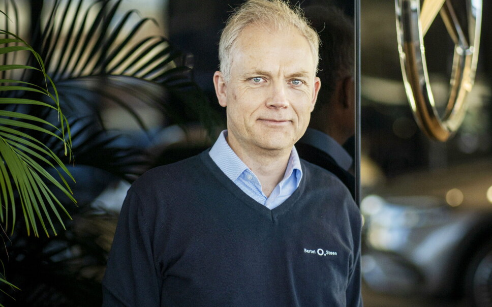 FORNØYD: Konsernsjef Harald Frigstad i Bertel O: Steen.