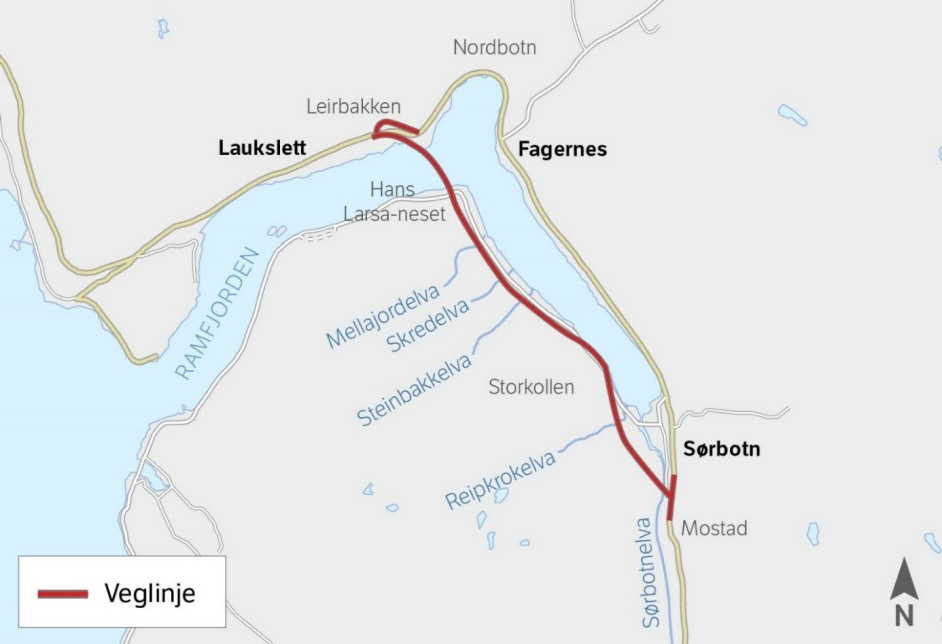 Første kontrakt på E8 Sørbotn-Laukslett