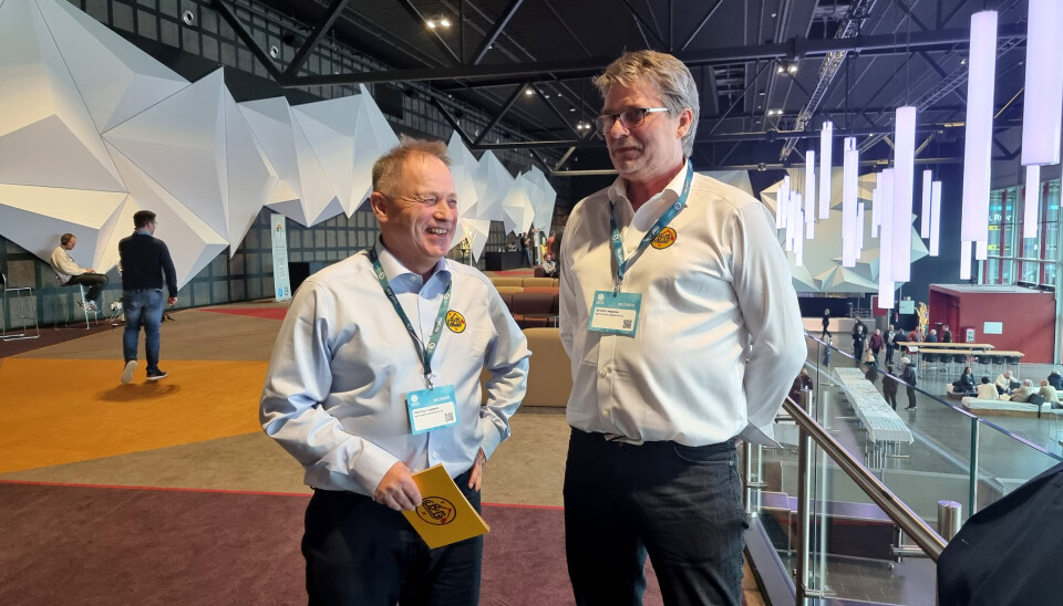 HMS-leder Henning Lysgaard (t.v.) og daglig leder Øyvind Langemyr i Bertelsen & Garpestad AS lanserte Go Green på Arctic Entrepreneur. HMS-leder Henning Lysgaard (t.v.) og daglig leder Øyvind Langemyr i Bertelsen & Garpestad AS lanserte Go Green på Arctic Entrepreneur.