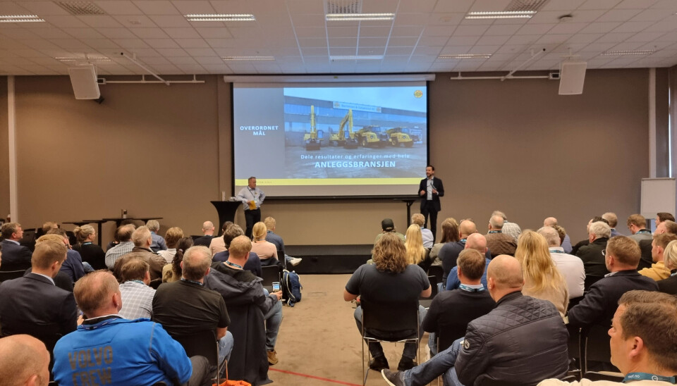 B&G vil ha med hele anleggsbransjen på Go Green. Bilde fra konferansesalen på Arctic Entrepreneur 5. april 2022. B&G vil ha med hele anleggsbransjen på Go Green. Bilde fra konferansesalen på Arctic Entrepreneur 5. april 2022.