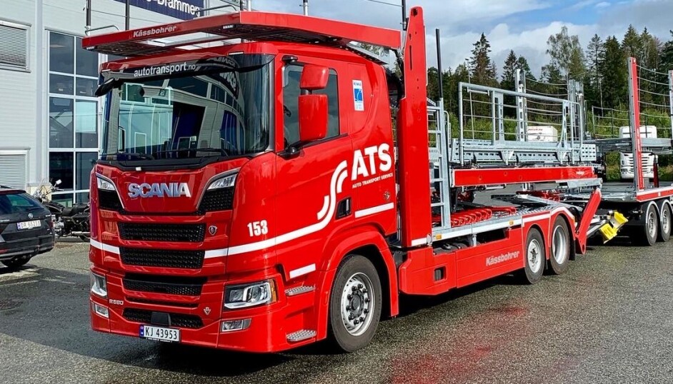 Logistikkselskapet Auto Transport Service (ATS) er konkurs. Bilde fra da de fikk overlevert dette modulvogntoget.