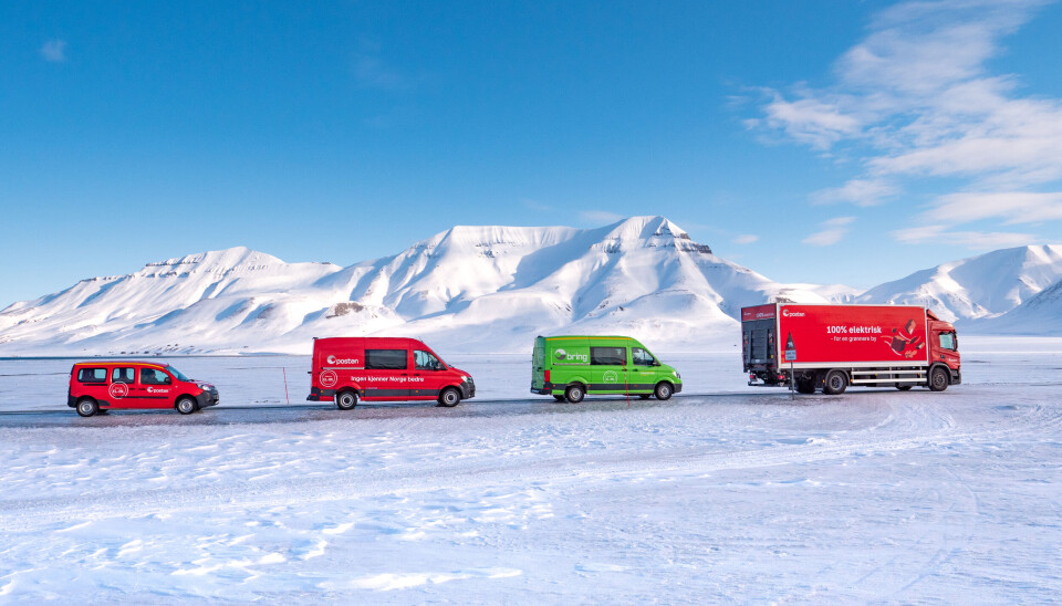 Posten benytter nå kun elektriske kjøretøy på Svalbard.