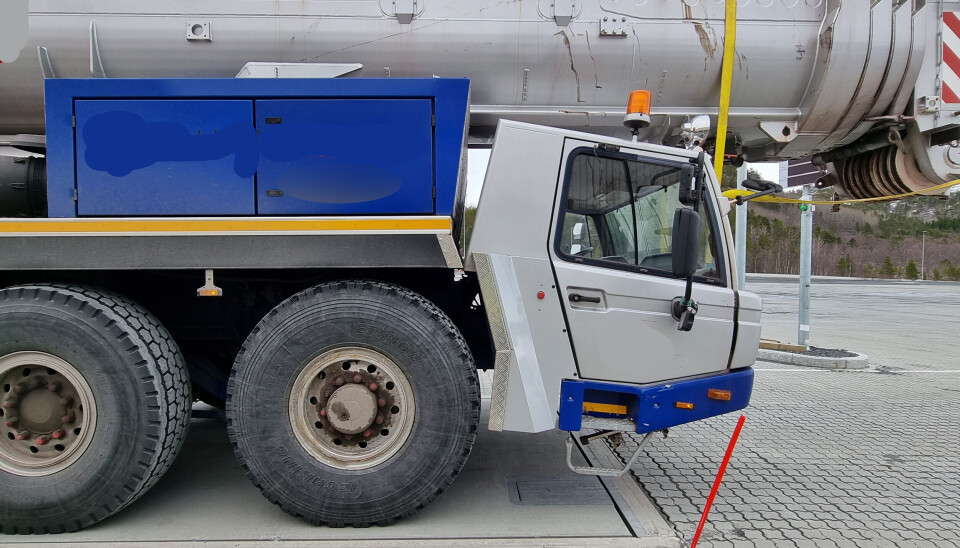 Kjøringen med mobilkrana var foroverlent.