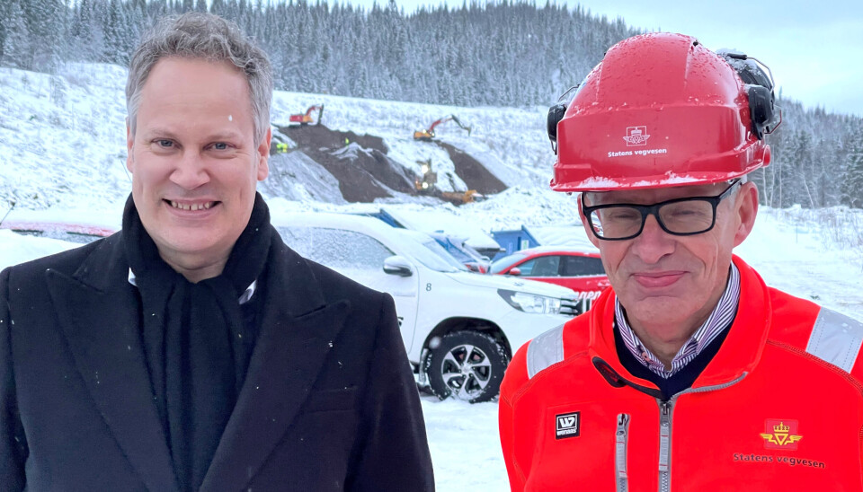 25. januar i år slapp samferdselsminister Jon-Ivar Nygård nyheten om at de to siste strekningene i prosjektet E6 Helgeland skal bygges. Prosjektleder for E6 Helgeland, Bård Nyland (th) er svært fornøyd med interessen fra markedet.