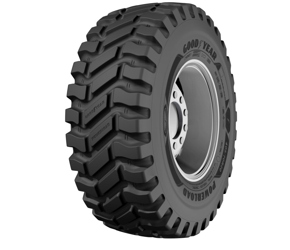 Goodyear Powerload har mønster som gir mulighet for rotering på maskinen.