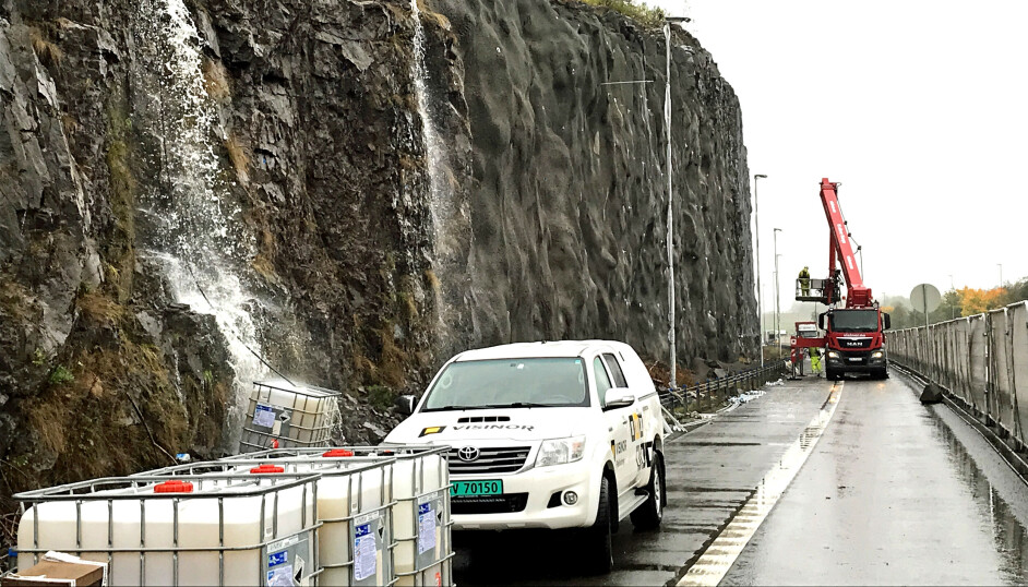 Statens vegvesen er i gang med å sikre fjellskjæringer i nordre del av Vestfold. Målet er å tilby trafikanten en trygg E18 som man har størst mulig kontroll på.