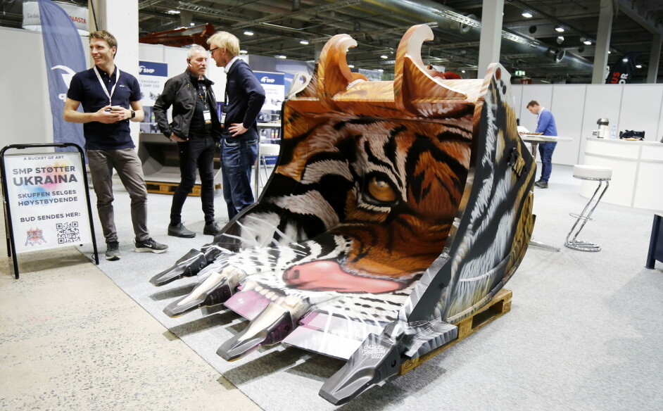 GRAVESKUFFE: 2200 liters graveskuffe som fanget mye oppmerksomhet.