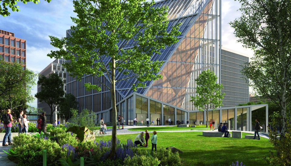 Stenseth & RS Entreprenør har inngått avtale med HENT for bygging av kjelleren i A-blokken i Regjeringskvartalet i Oslo sentrum. Ill. Team Urbis.