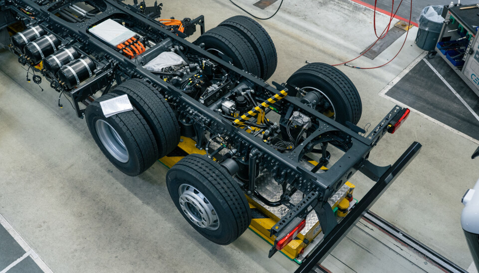 ELEKTRISK AKSEL: I likhet med eActros har eEconic en elektrisk aksel med to e-motorer og en to girs girkasse.