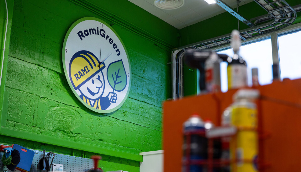RAMIGREEN: - Lokalene er malt grønne for å signaliserer og visualisere at Ramirent mener alvor med det grønne skiftet, sier konserndirektør Fredrik Brandal i Ramirent Norge.