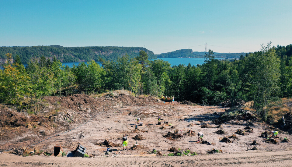HAVNIVÅ: For 10.000 år siden var dette området som nå avdekkes havnivå, og boplassen lå på en øy i skjærgården.
