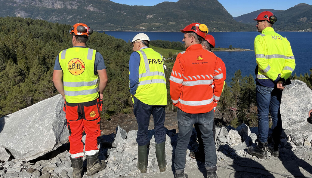 Onsdag 7. september var ekspertgruppa som skal undersøke skredet i Heim på befaring. Onsdag 7. september var ekspertgruppa som skal undersøke skredet i Heim på befaring.