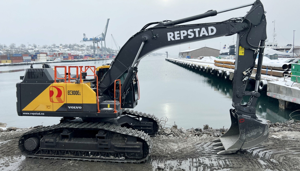 Illustrasjonsbilde: Repstad Anlegg på havnejobb i Moss tidligere.