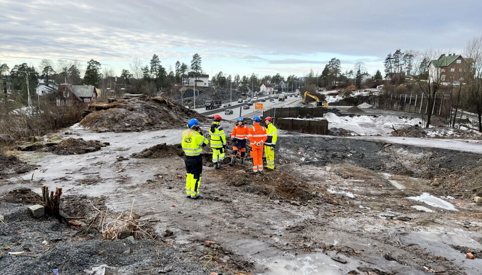Store infrastrukturprosjekter, som her fra E-18, vil i årene som kommer generere store mengder med overskuddsmasser og avfall. Foto: NGI.
