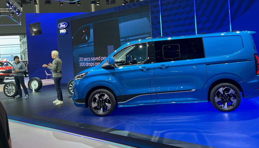 Bilde fra Ford-pressekonferansen 19. september, dagen før IAA åpner. Bilde fra Ford-pressekonferansen 19. september, dagen før IAA åpner.