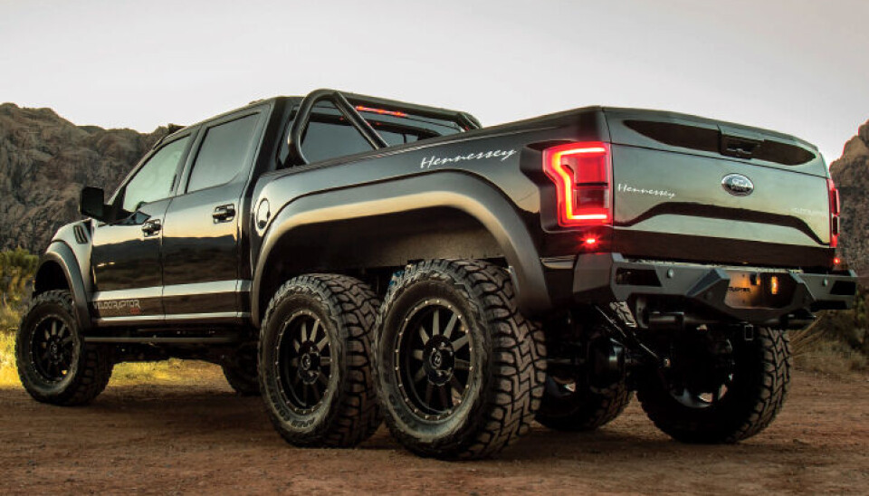 Hennessey VelociRaptor 6x6 Gen 3, bygget med utgangspunkt i en Ford F-150.
