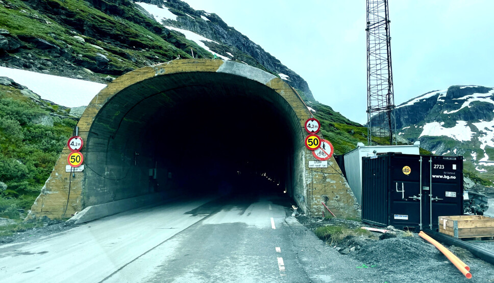 Haukelitunnelen øst - juli 2022.