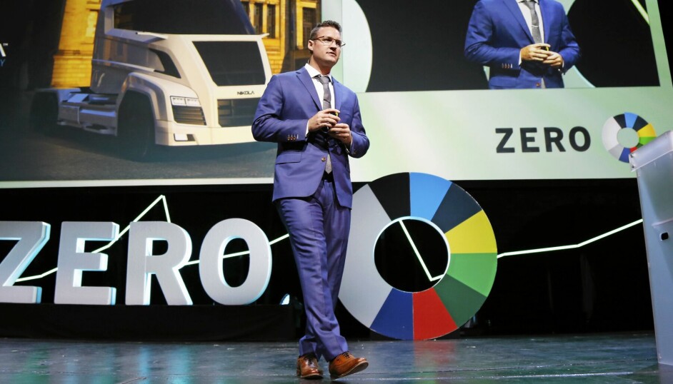 Trevor Milton på Zero-konferansen i Norge i 2017, den gang han fortsatt hadde høy troverdighet.