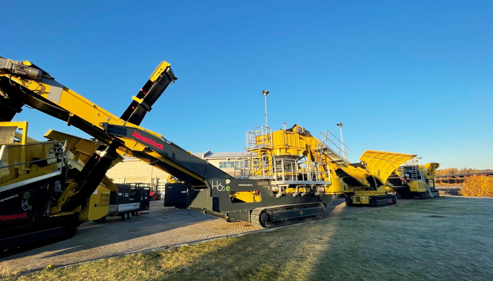 NYTT SPINDELVERK: Spindelknuseren Keestrack H6Se er elektrisk og produserer fra 200 tonn til 600 tonn i timen.