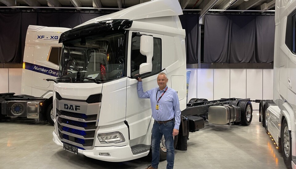FØRSTE: Den første DAF XD i Norge. Bilen ble nylig kåret til årets lastebil i Europa.
